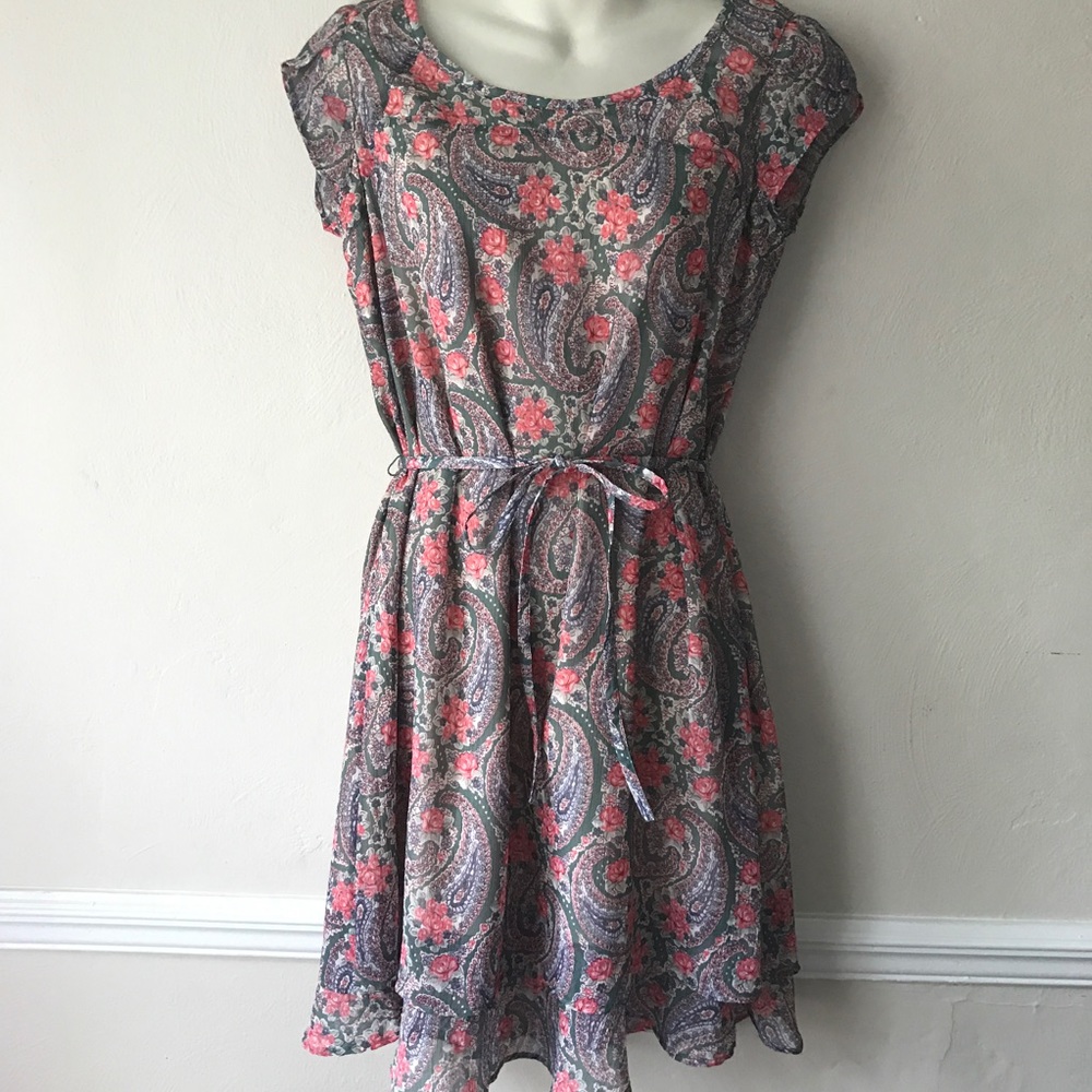🌸Gorgeous Monsoon Floral Rose Paisley Midi Dress